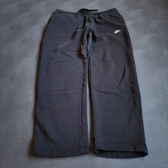 Baggy Nike Black Mini Swoosh Cotton Sweatpants XXL - Picture 1 of 8